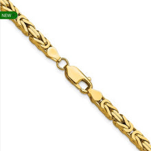 Load image into Gallery viewer, Byzantine 10kt yellow gold  chain 22 inch 4 mm.