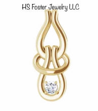 Load image into Gallery viewer, White gold natural diamond pendant.