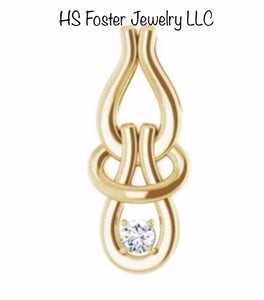 White gold natural diamond pendant.