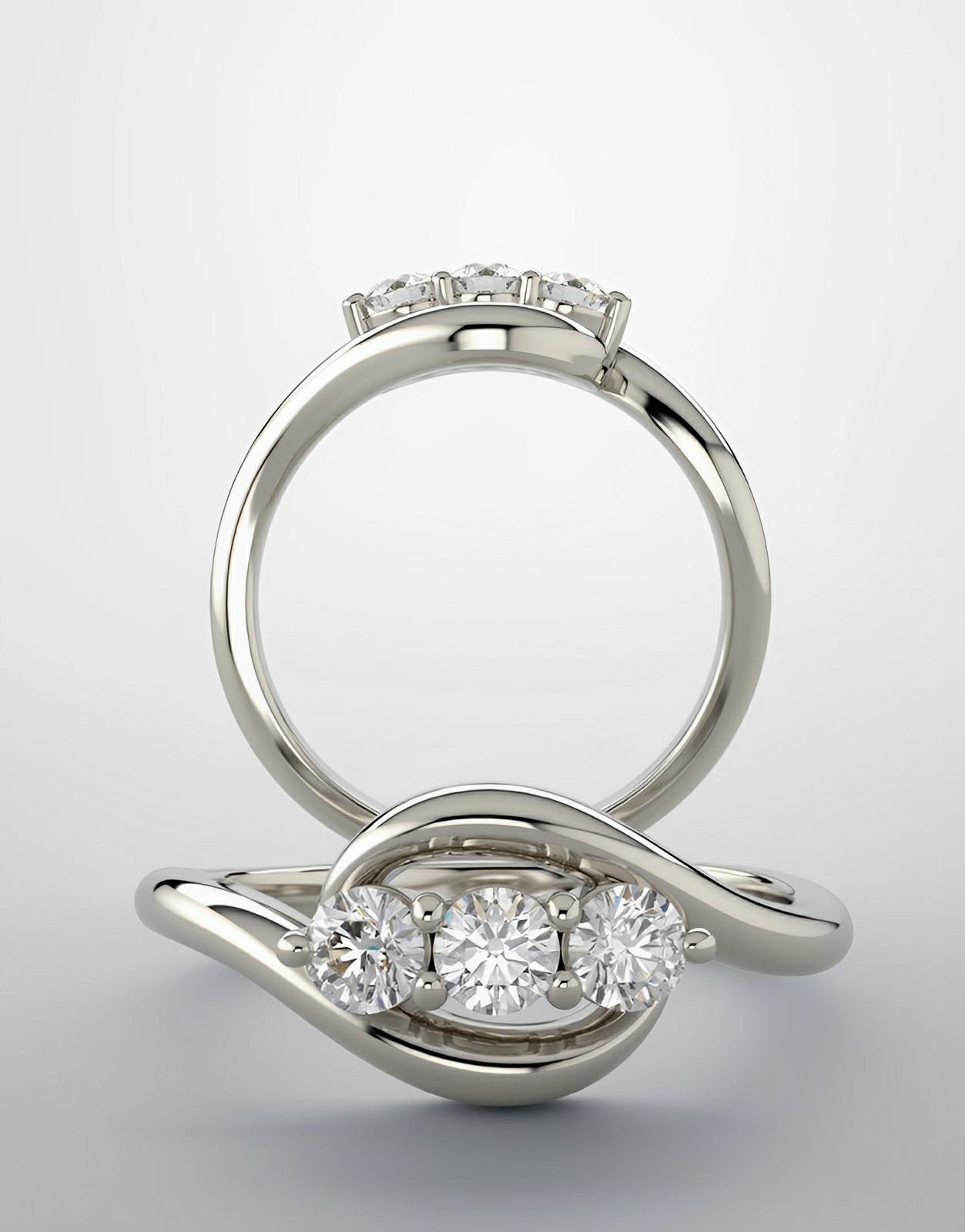 Diamond band, continuum 3 lab grown diamonds