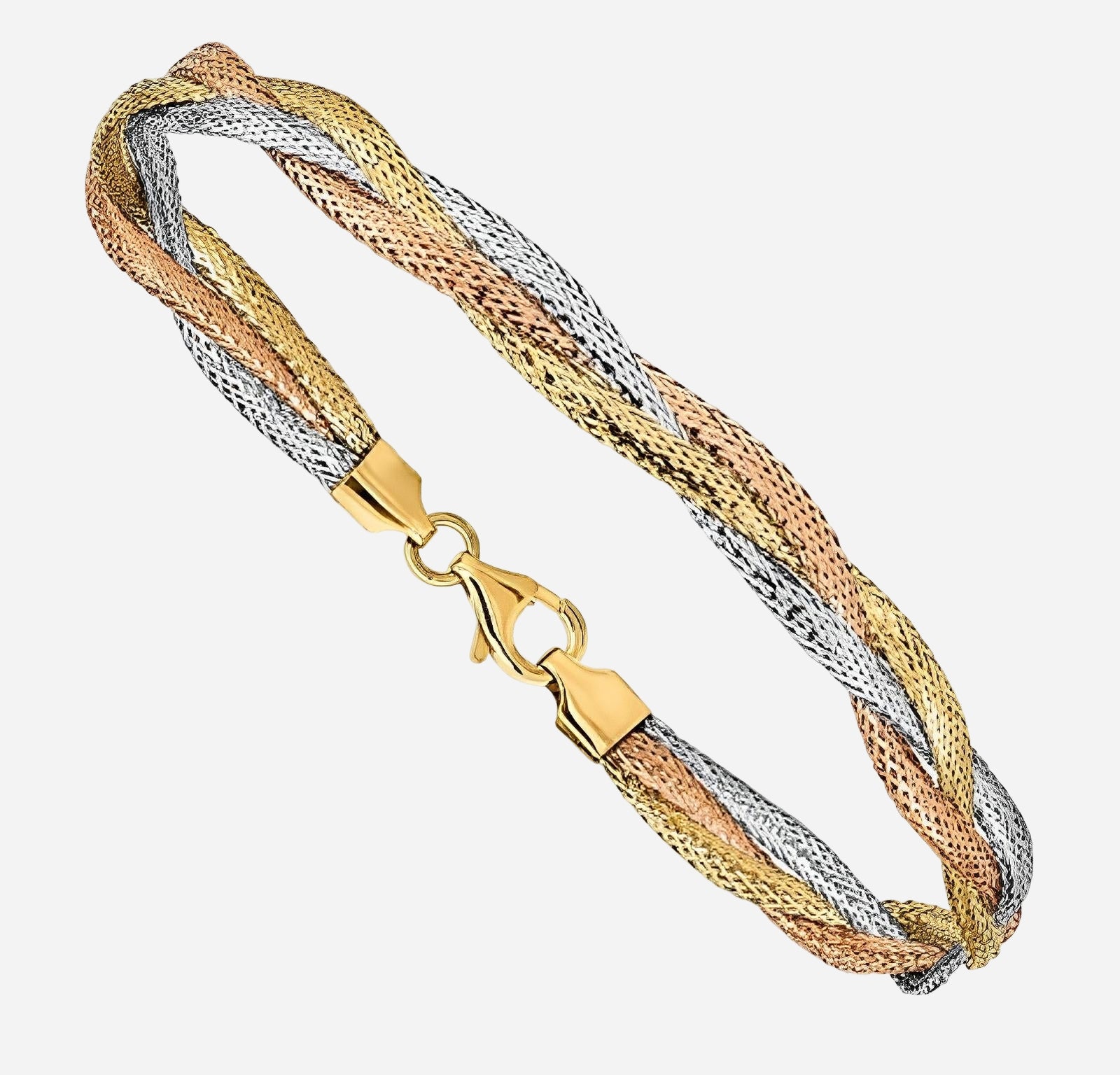 14kt tri color bracelet