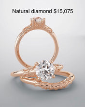 Load image into Gallery viewer, Bridal set rose gold and diamond