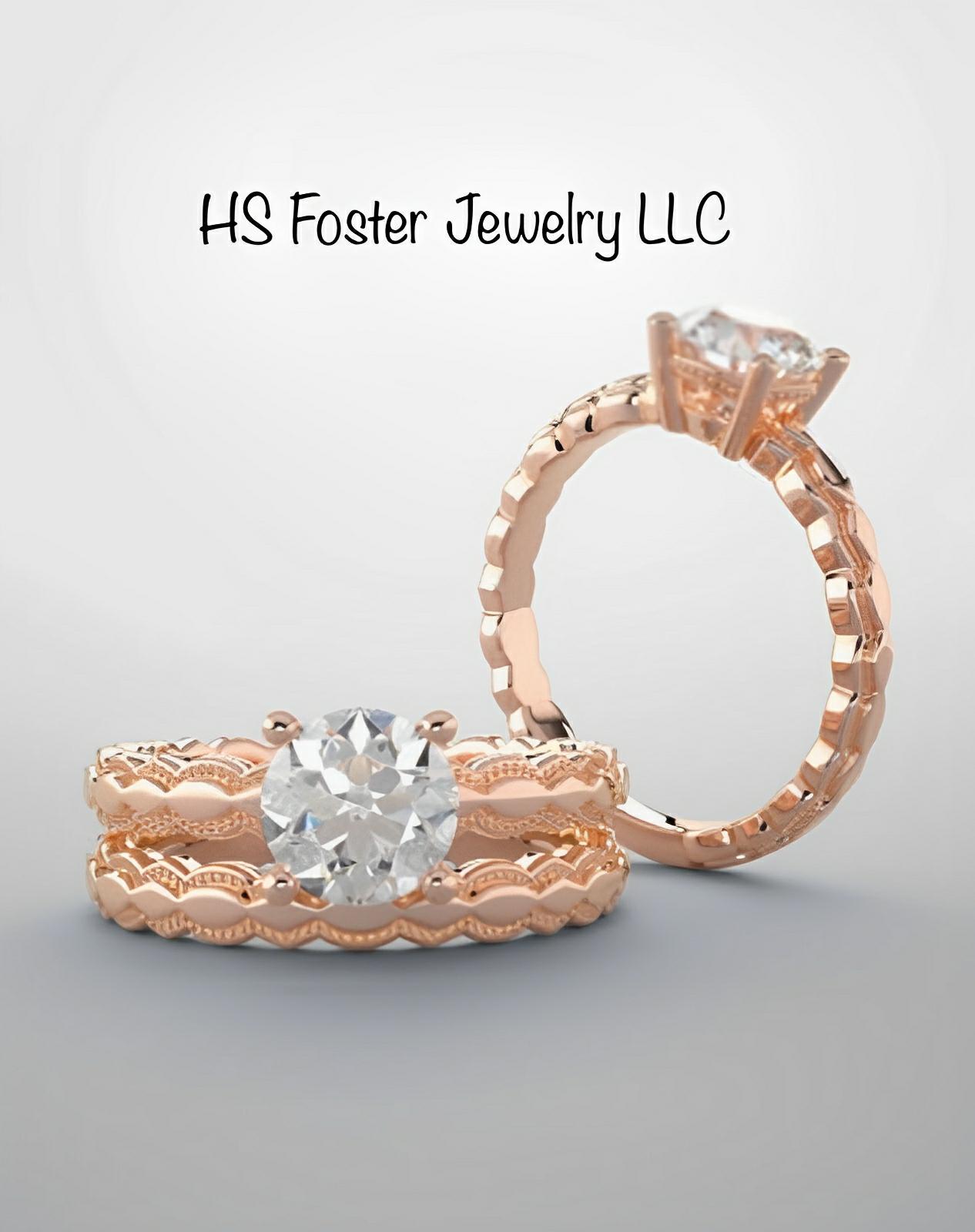 Rose gold engagement ring with natural diamond.