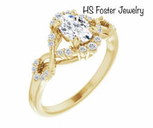Load image into Gallery viewer, White gold shiny natural diamond ring!