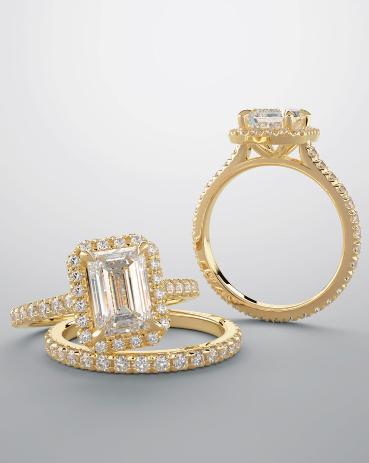 Bridal set 18kt yellow gold & diamonds
