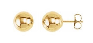 Ball earrings, 3mm, 4mm, 5mm, 6mm, 7mm, 8mm