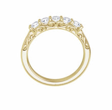 Load image into Gallery viewer, Diamond band, rose gold and diamonds