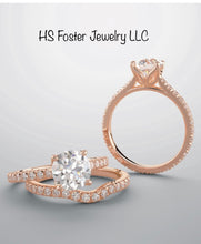 Load image into Gallery viewer, Rose gold bridal set featuring natural diamonds