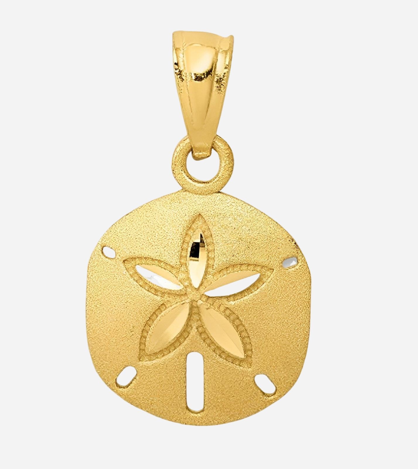 Charm, yellow gold sand dollar