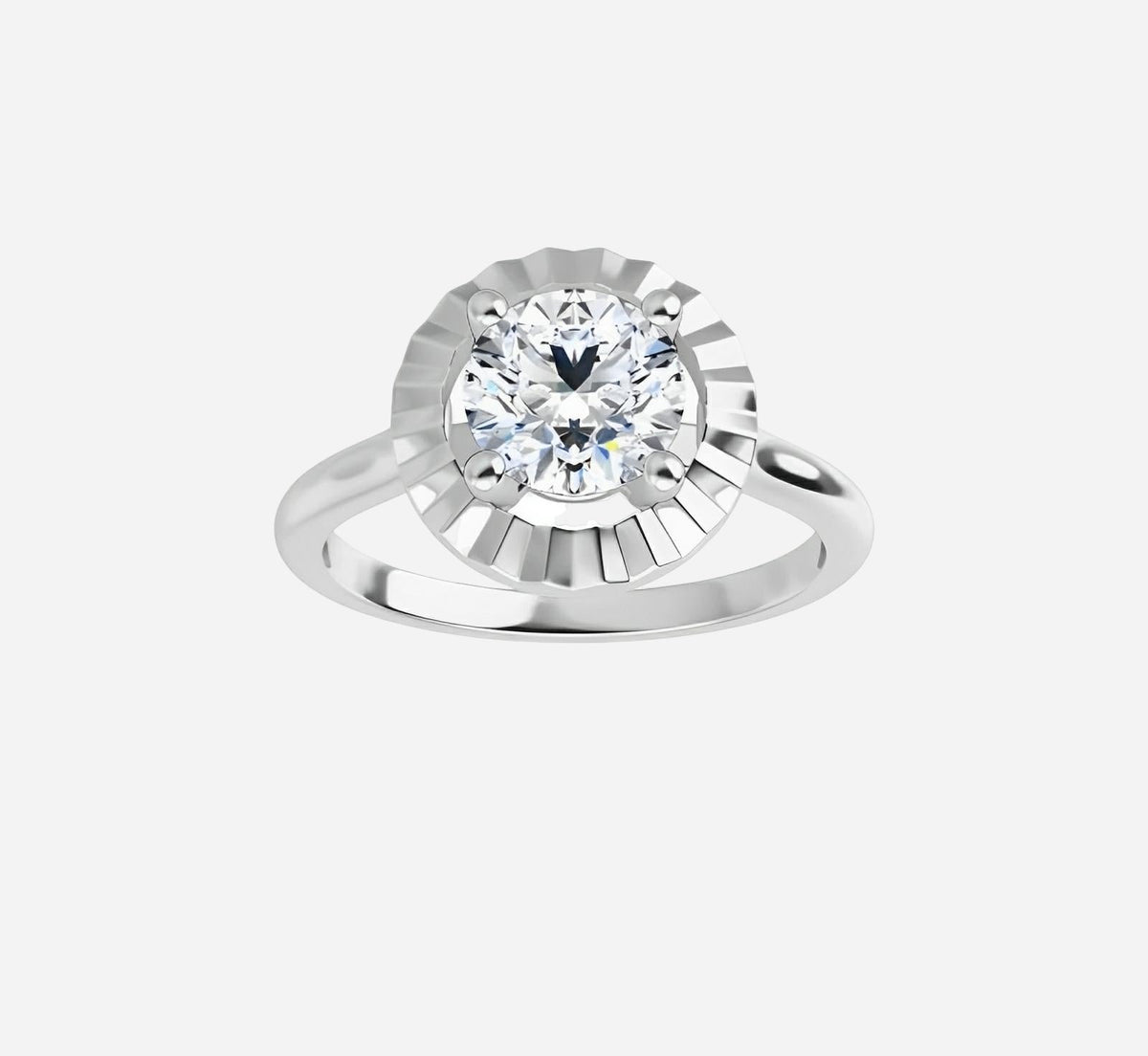 Yellow gold natural diamond ring with halo