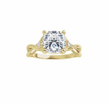 Load image into Gallery viewer, Bridal set, rose gold and lab grown diamonds