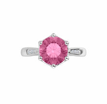 Load image into Gallery viewer, Color gem ring imitation ruby lab grown diamonds