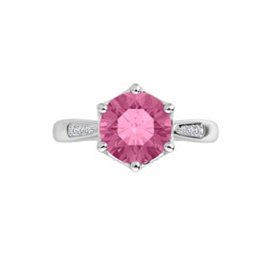 Color gem ring imitation ruby lab grown diamonds