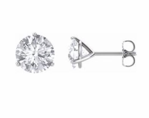 Diamond stud earrings colorless moissanite