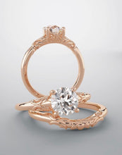 Load image into Gallery viewer, Bridal set in rose gold and lab grown diamond
