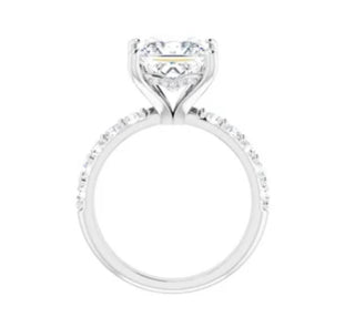 Princess cut platinum diamond ring