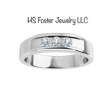 Load image into Gallery viewer, Yellow gold band with natural diamonds.