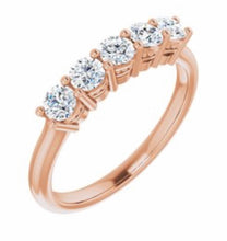 Load image into Gallery viewer, Diamond band, yellow gold and diamonds.