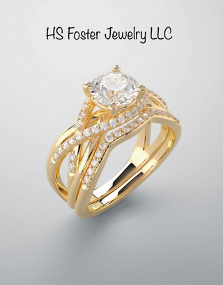 14kt yellow gold natural diamond ring.