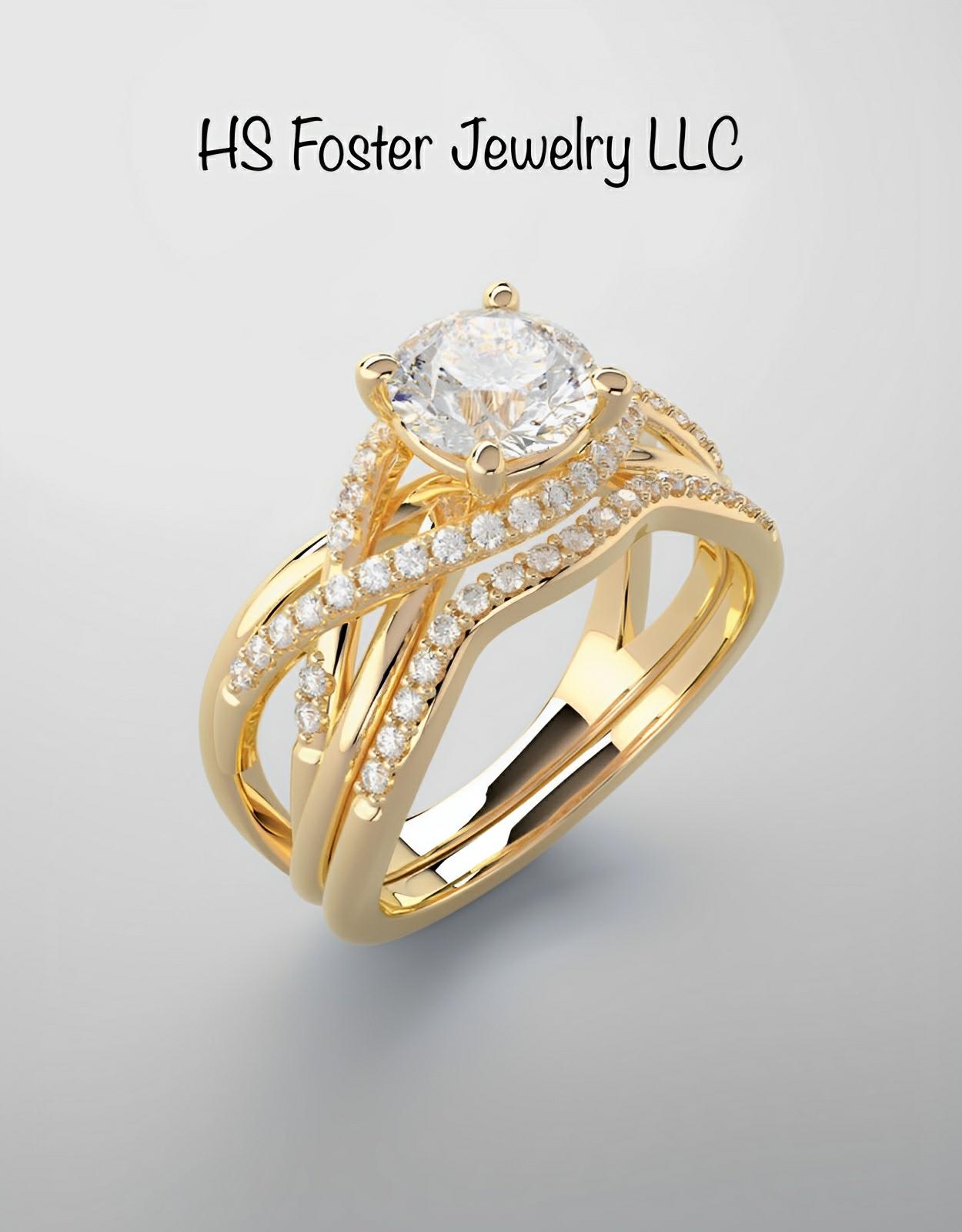 14kt yellow gold natural diamond ring