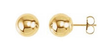 Load image into Gallery viewer, Ball earrings, 3mm, 4mm, 5mm, 6mm, 7mm, 8mm