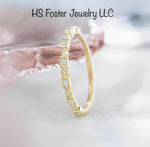 Yellow gold natural diamond band
