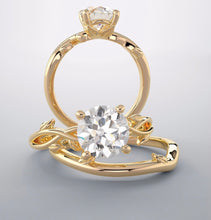 Load image into Gallery viewer, Bridal set yellow gold &amp; lab grown diamond
